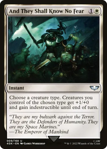 And They Shall Know No Fear, Magic: The Gathering card