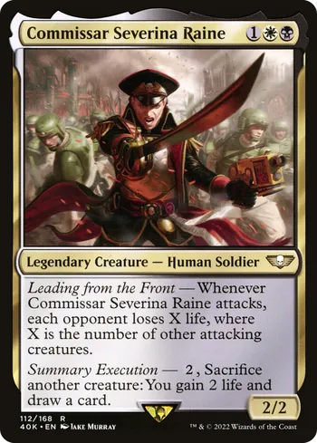 Commissar Severina Raine, Magic: The Gathering card