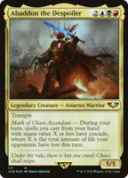 Abaddon the Despoiler, Magic: The Gathering card