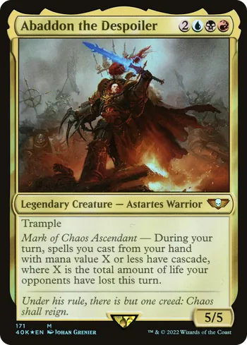 Abaddon the Despoiler, Magic: The Gathering card