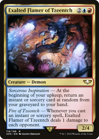 Exalted Flamer of Tzeentch, Magic: The Gathering card