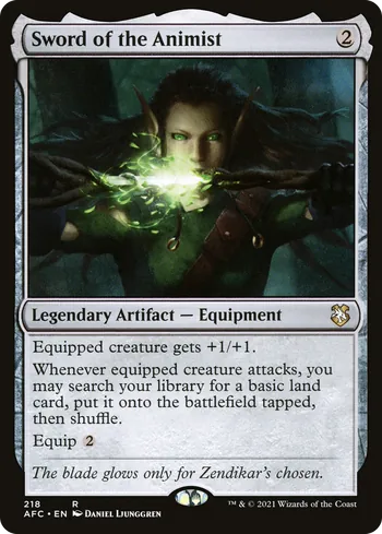 Sword of the Animist, Magic: The Gathering card