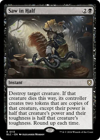 Saw in Half, Magic: The Gathering card