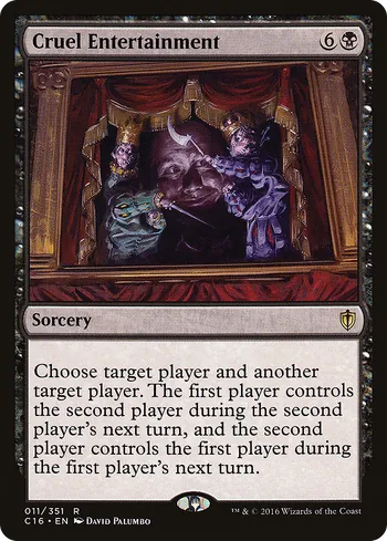 Cruel Entertainment, Magic: The Gathering card
