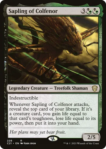 Sapling of Colfenor, Magic: The Gathering Karte