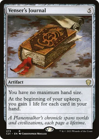 Venser's Journal, Magic: The Gathering Karte