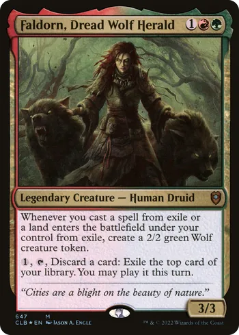 Faldorn, Dread Wolf Herald, Magic: The Gathering card