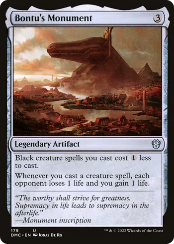 Bontu's Monument, Magic: The Gathering Karte