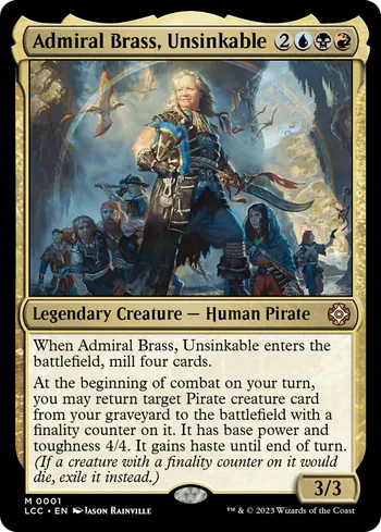 Admiral Brass, Unsinkable, Magic: The Gathering Karte