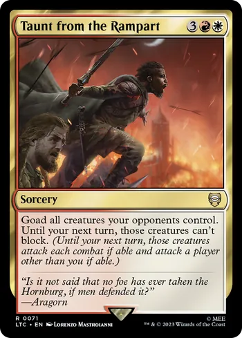 Taunt from the Rampart, Magic: The Gathering card
