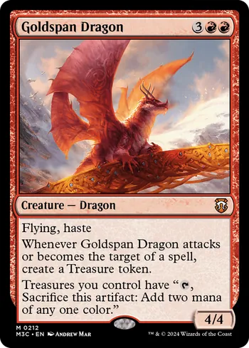 Goldspan Dragon, Magic: The Gathering Karte