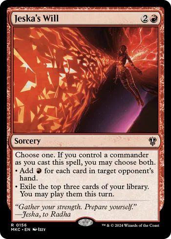 Jeska's Will, Magic: The Gathering card