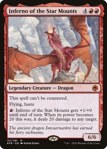 Inferno of the Star Mounts, Magic: The Gathering card