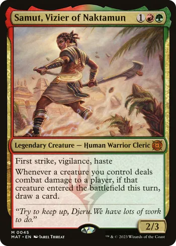 Samut, Vizier of Naktamun, Magic: The Gathering card