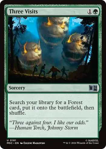 Three Visits, Magic: The Gathering card