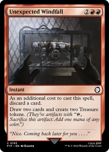 Unexpected Windfall, Magic: The Gathering card