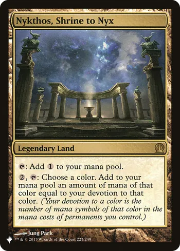 Nykthos, Shrine to Nyx, Magic: The Gathering card