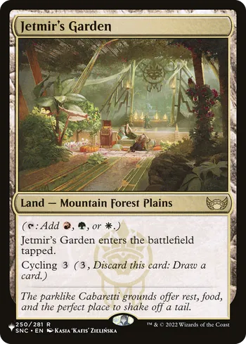 Jetmir's Garden, Magic: The Gathering card