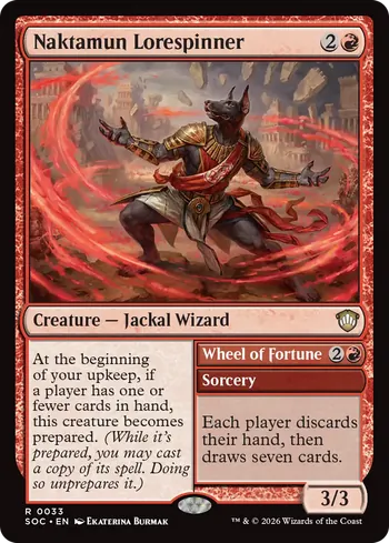 Naktamun Lorespinner // Wheel of Fortune, Magic: The Gathering card