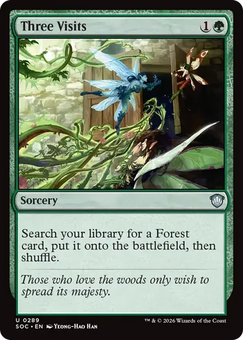 Three Visits, Magic: The Gathering card