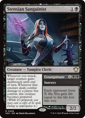 Stensian Sanguinist // Exsanguinate, Magic: The Gathering card