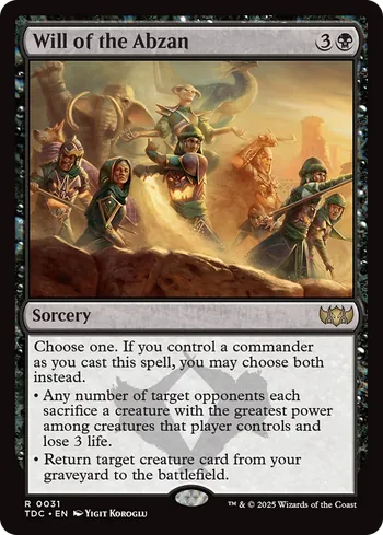 Will of the Abzan, Magic: The Gathering card