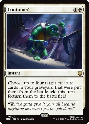 Continue?, Magic: The Gathering Karte