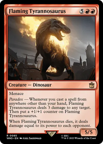 Flaming Tyrannosaurus, Magic: The Gathering card