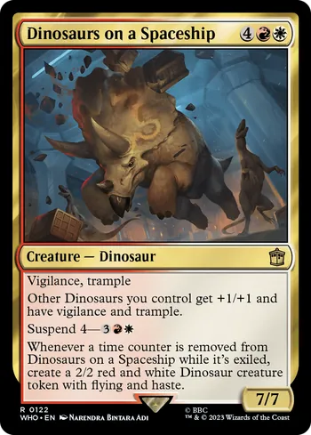 Dinosaurs on a Spaceship, Magic: The Gathering card