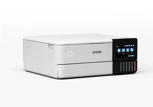 Epson EcoTank ET-8500, weißer Multifunktions-Tintenstrahldrucker mit Touchscreen und sichtbaren Tintentanks